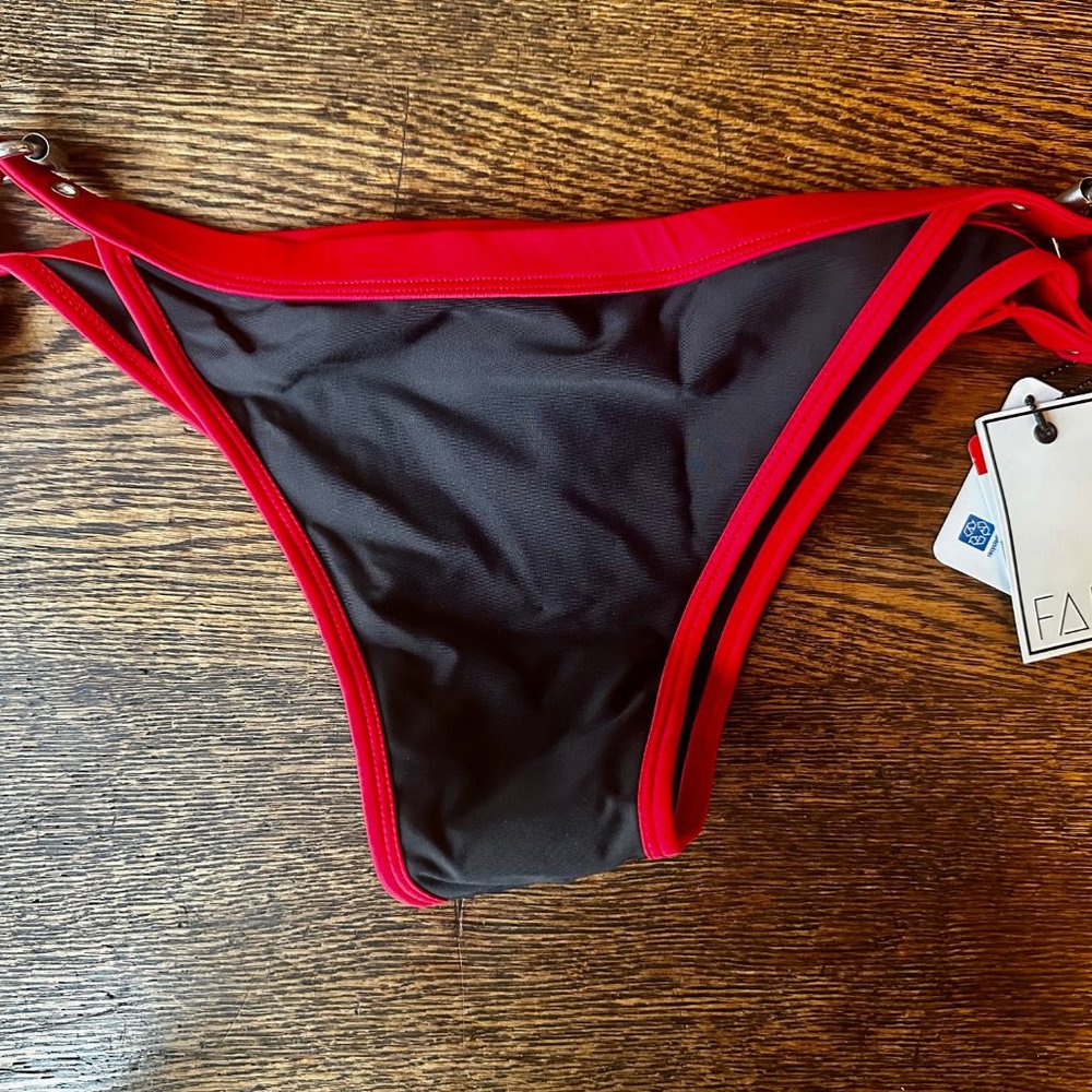 NWT - FAE Koda Bikini Bottoms (XXL) - Cherry Ripe